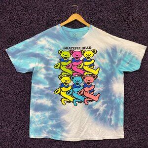 Grateful Dead Dancing Bears tiedye Tshirt size extra large